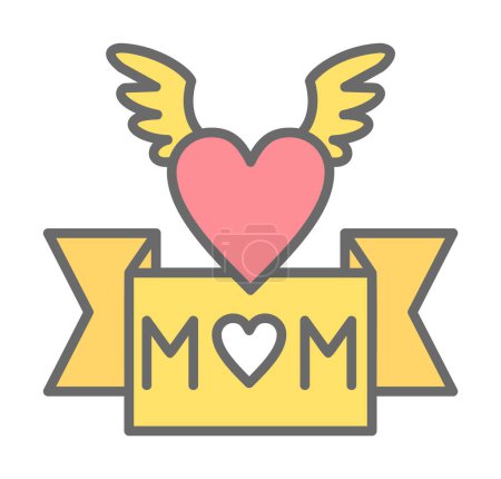 Illustration for Mother's day icon. Vector illustration. - Royalty Free Image