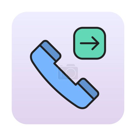 Ilustración de Icono de teléfono saliente ilustración vectorial - Imagen libre de derechos
