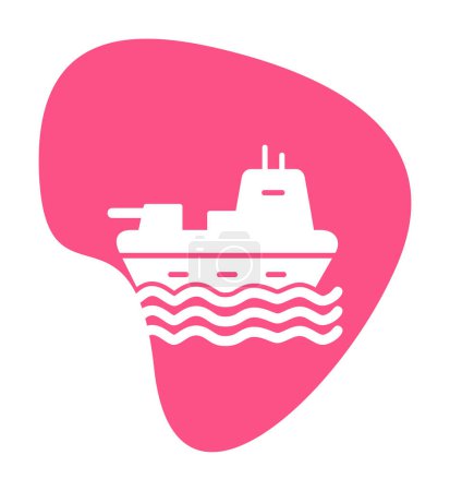 Illustration for Ship icon, vector illustration - Royalty Free Image