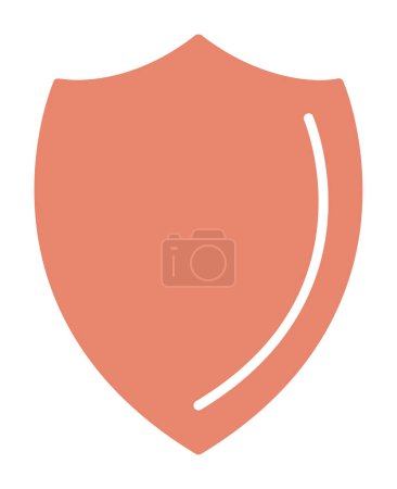 Illustration for Shield flat icon vector illustration - Royalty Free Image