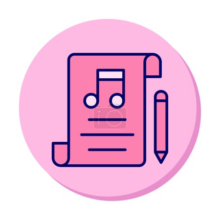 simple Music Composing icon, vector illustration