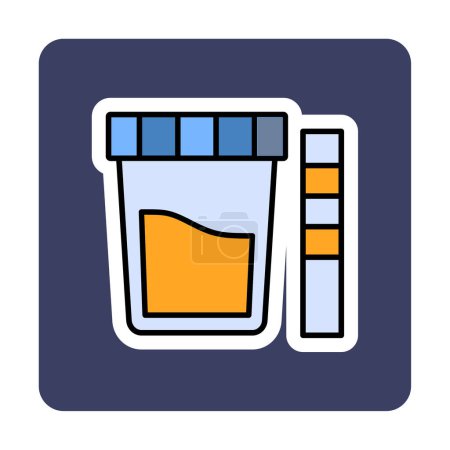 Illustration for Urine Test web icon, vector illustration - Royalty Free Image
