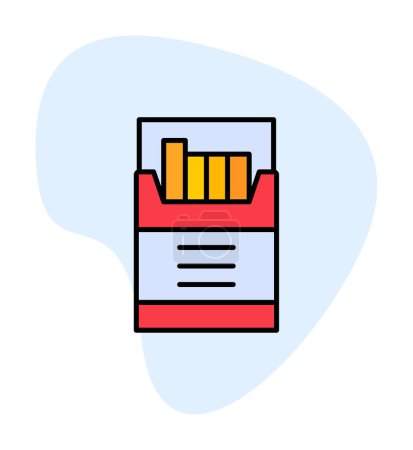 Ilustración de Caja de cigarrillos icono web, ilustración de vectores - Imagen libre de derechos