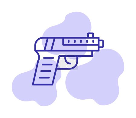 Téléchargez les illustrations : Arme pistolet couleur icône. arme à feu pistolet. illustration vectorielle - en licence libre de droit