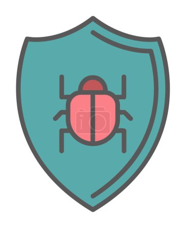 Illustration for Antivirus shield protection vector illustration - Royalty Free Image