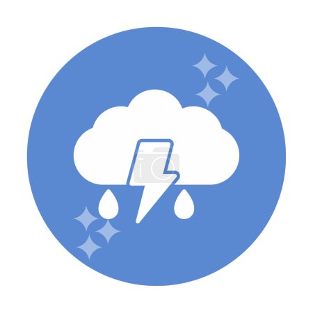 Illustration for Simple flat Thunder icon vector illustration - Royalty Free Image
