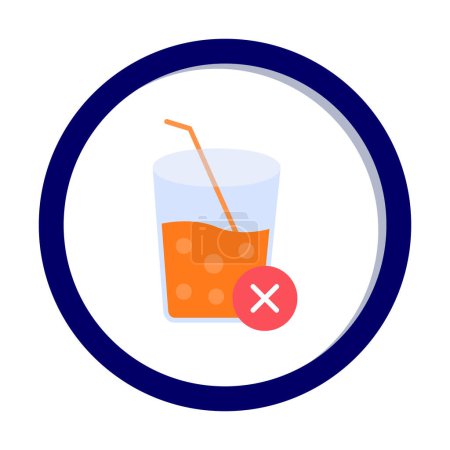 Illustration for No juices sign. web icon simple illustration - Royalty Free Image