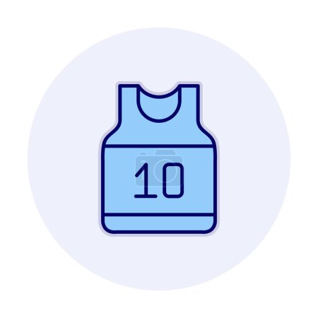 Ilustración de Simple icono de Jersey de baloncesto, ilustración de vectores - Imagen libre de derechos