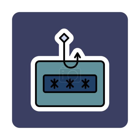 Ilustración de Icono de phishing, diseño plano diseño ilustración - Imagen libre de derechos