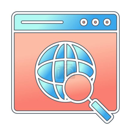 Ilustración de Icono web del navegador, ilustración vectorial - Imagen libre de derechos