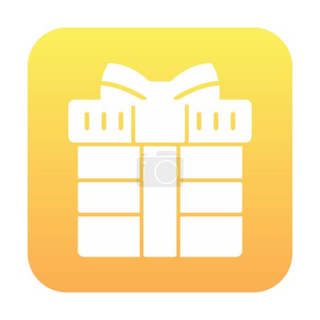Ilustración de Caja de regalo con lazo. icono web ilustración simple - Imagen libre de derechos
