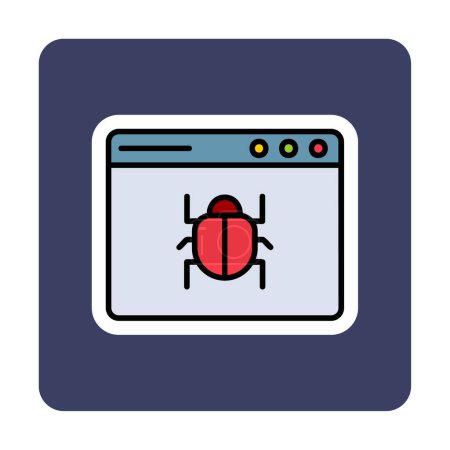 Illustration for Bug sign icon. Virus symbol, vector illustration. - Royalty Free Image