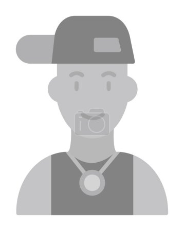 Illustration for Rapper. web icon simple illustration - Royalty Free Image