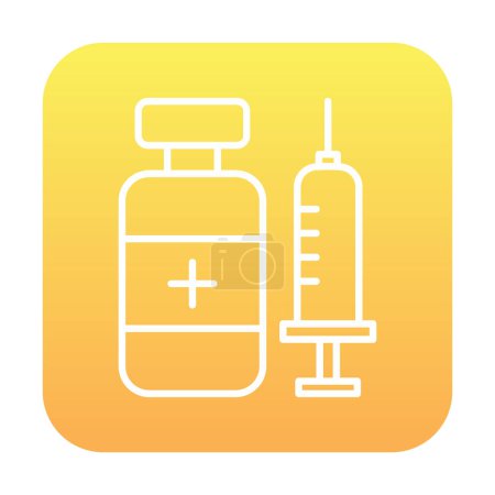 Téléchargez les illustrations : Seringue avec icône vaccinale conception vectorielle - en licence libre de droit
