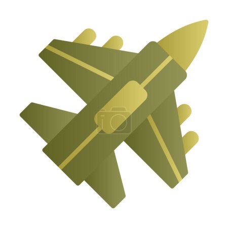 Téléchargez les illustrations : Icône Jet Fighter. Avion militaire volant. illustration vectorielle - en licence libre de droit
