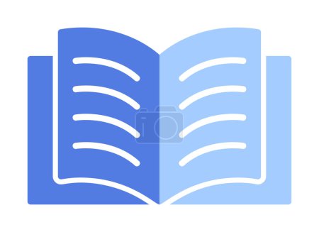 Ilustración de Web plana simple Abrir libro icono diseño de vectores - Imagen libre de derechos