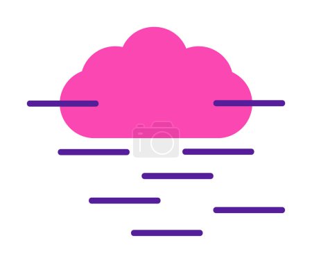 Illustration for Fog and cloud icon, weather symbol, vector illustration - Royalty Free Image