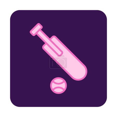 Illustration for Flat cricket icon  vector  illustration. - Royalty Free Image