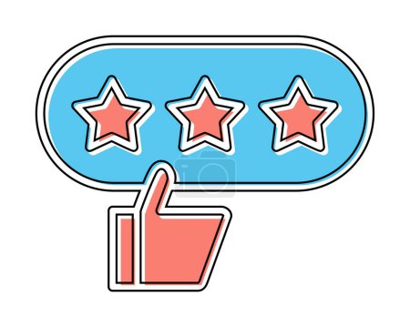 rating vector icon, Good Review concept                         