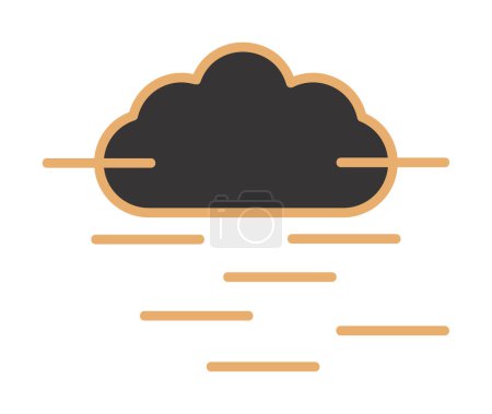 Illustration for Fog and cloud icon, weather symbol, vector illustration - Royalty Free Image