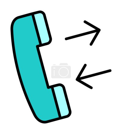 Illustration for Phone call icon, vector design - Royalty Free Image