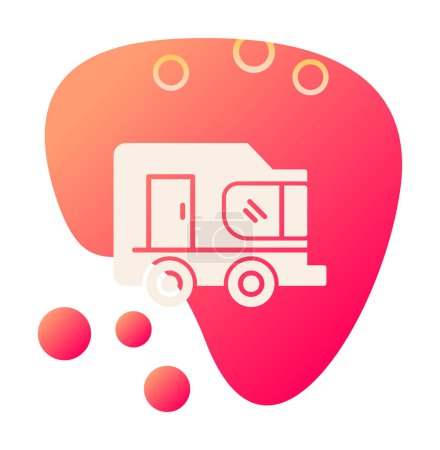 Illustration for Simple Caravan icon  vector illustration - Royalty Free Image
