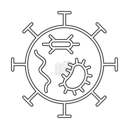 Photo for Covid-19 particle sign, vector illustration design, virus icon - Royalty Free Image