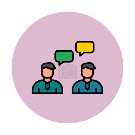 Illustration for Simple Work Conversation icon, vector illustration - Royalty Free Image
