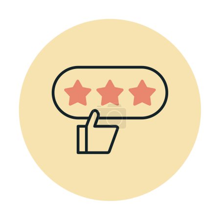 rating vector icon, Good Review concept                         