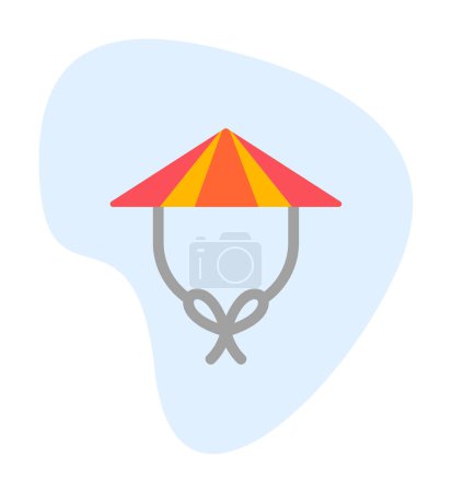 Illustration for Chinese Hat. web icon simple illustration - Royalty Free Image