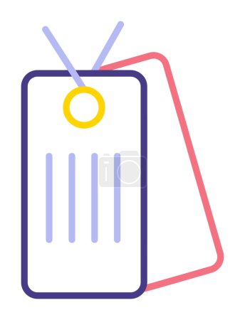 Ilustración de Perro etiqueta icono de vector, vector de ilustración - Imagen libre de derechos