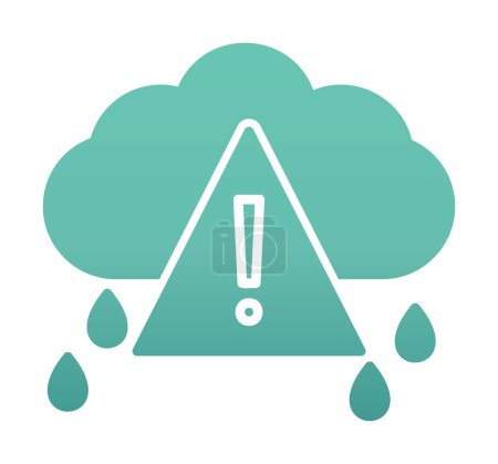 Ilustración de Simple icono de alerta meteorológica, ilustración vectorial - Imagen libre de derechos
