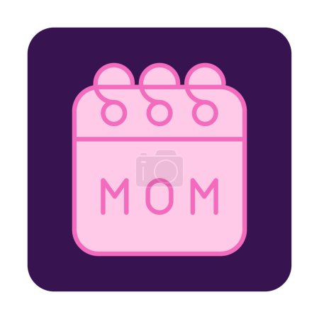 Illustration for Mom calendar event, vector illustration - Royalty Free Image