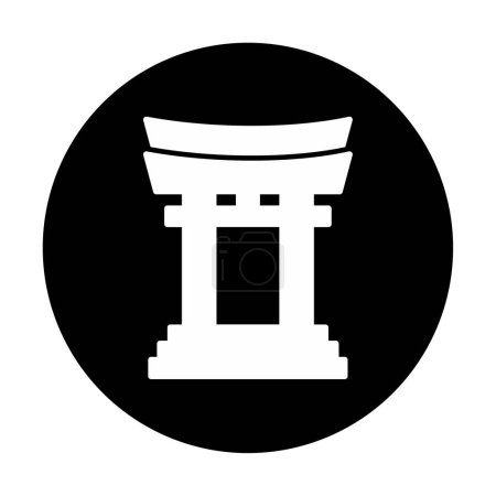 simple japonés Tori Gate icono, vector de ilustración