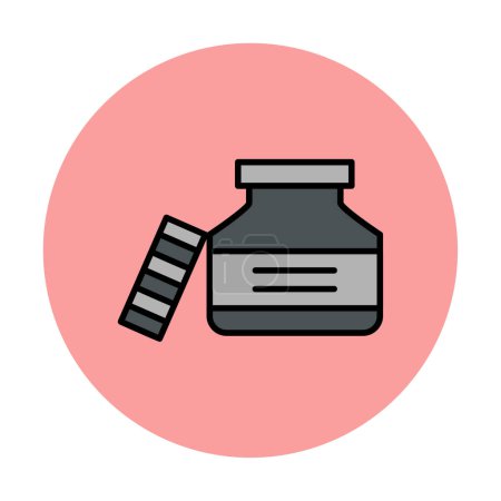 Illustration for Vector illustration of Ink jar icon - Royalty Free Image