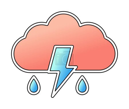 Illustration for Simple flat Thunder icon vector illustration - Royalty Free Image