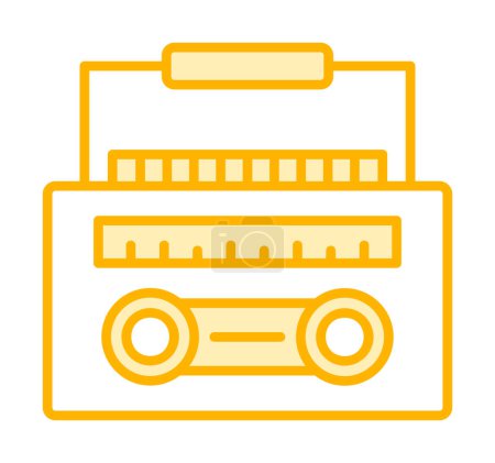 Ilustración de Ilustración simple icono de cassette de radio - Imagen libre de derechos
