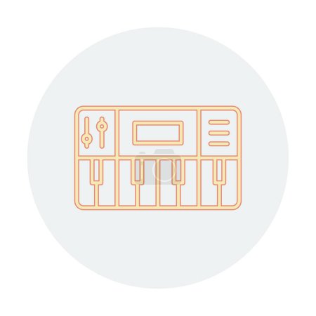 Illustration for Simple  Synthesizer music icon vector illustration - Royalty Free Image