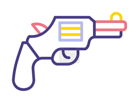 Téléchargez les illustrations : Illustration vectorielle arme de poing - en licence libre de droit