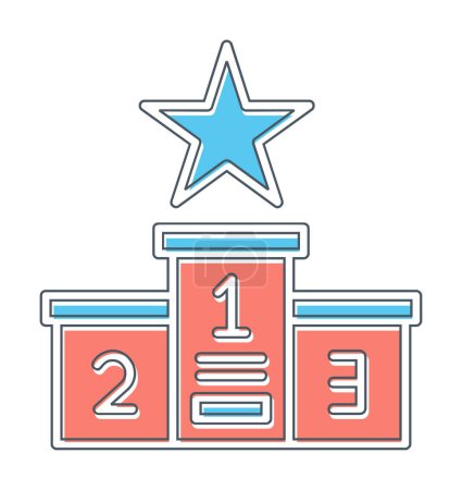 Ilustración de Podium Championship icono vector ilustración - Imagen libre de derechos