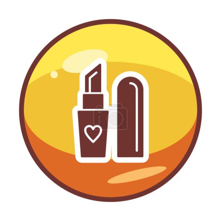 Illustration for Beauty Lipstick icon in flat style, vector illustration - Royalty Free Image