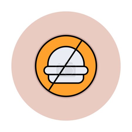 Ilustración de No fast food icon, vector illustration - Imagen libre de derechos