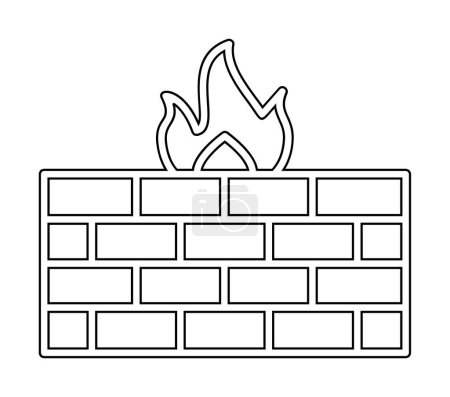 Ilustración de Vector ilustración del icono de la chimenea - Imagen libre de derechos