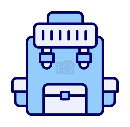 Illustration for Military Backpack icon vector illustration - Royalty Free Image