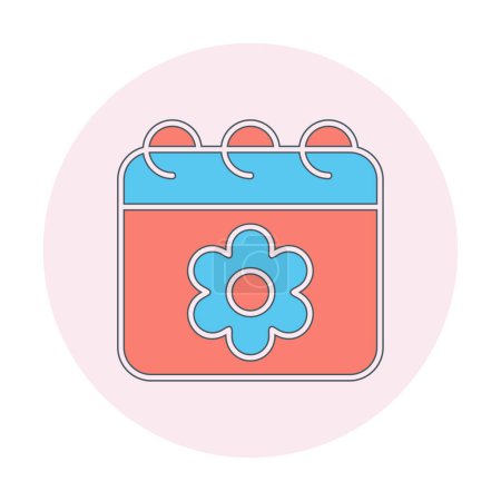 Illustration for Sakura date icon, vector illustraion - Royalty Free Image