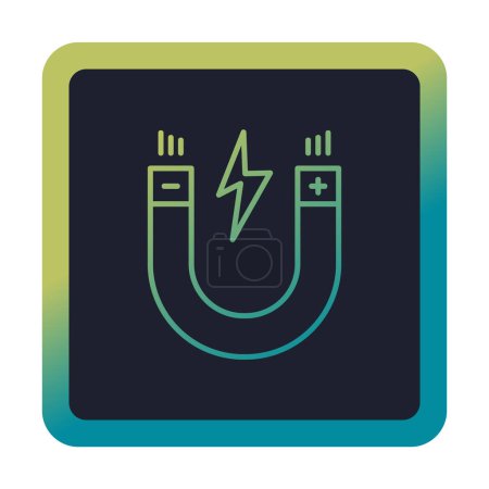 Illustration for Vector illustration of Magnetism flat icon - Royalty Free Image