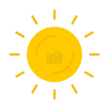 Téléchargez les illustrations : Illustration vectorielle icône plate soleil - en licence libre de droit