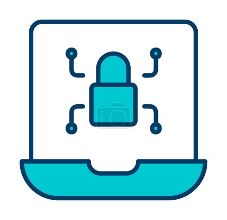 Illustration for Simple flat Ransomware  computer icon illustration - Royalty Free Image