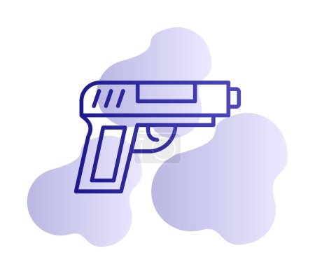 Ilustración de Pistola militar icono vector ilustración - Imagen libre de derechos