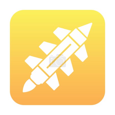 Téléchargez les illustrations : Plan Missile fusée icône vectoriel illustration design - en licence libre de droit